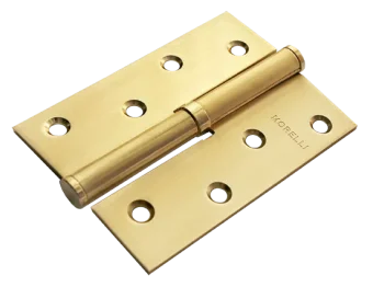 Петля карточная стальная разъемная MSND 100X70X2.5 SG R с подшипником правая, врезная на круглой оси, вес полотна до 40 кг, цвет матовое золото