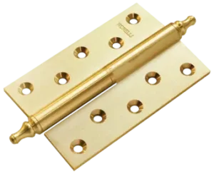 Петля карточная разъемная латунная MB 120X80X3.5 SG R C с короной правая,врезная, вес полотна до 60 кг, цвет матовое золото