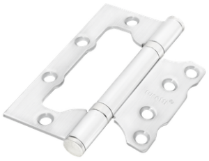 Петля дверная без врезки RUCETTI RFH-100×75×2,5 W, белая