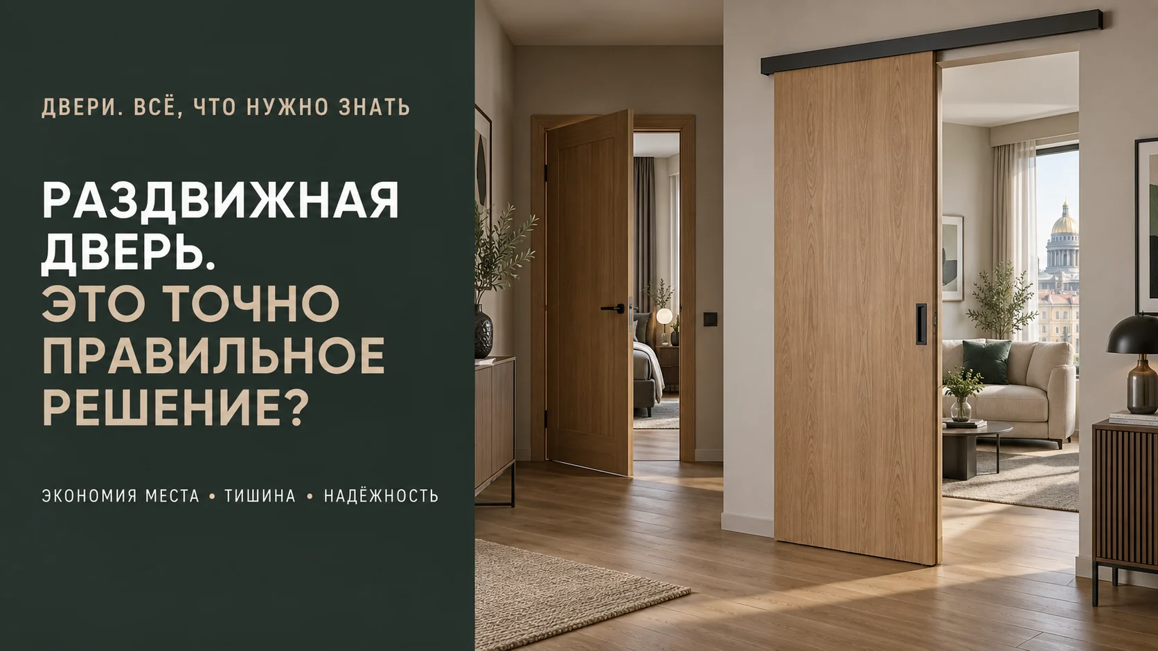 Раздвижная межкомнатная дверь в современном интерьере